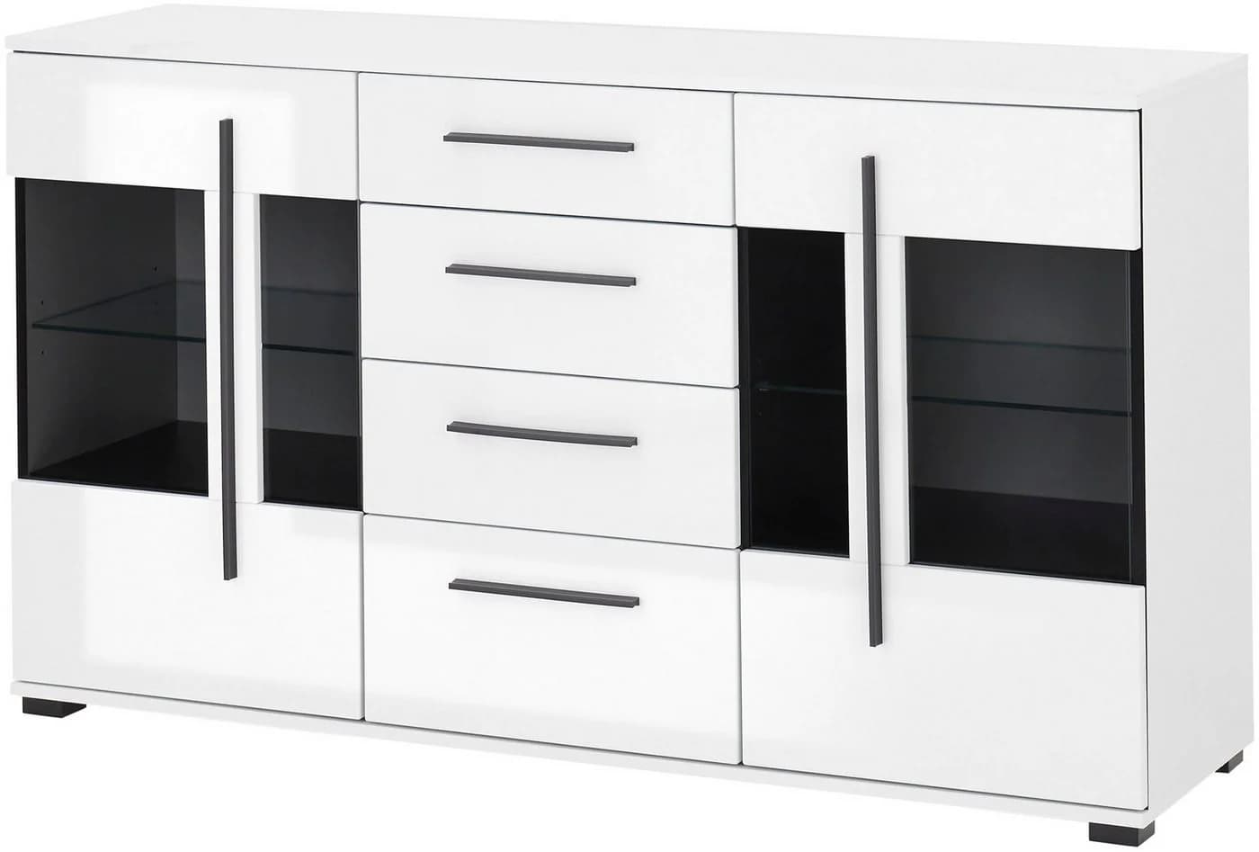 Home Affaire Sideboard Cantara Weiß Hochglanz Modern - Bild 3
