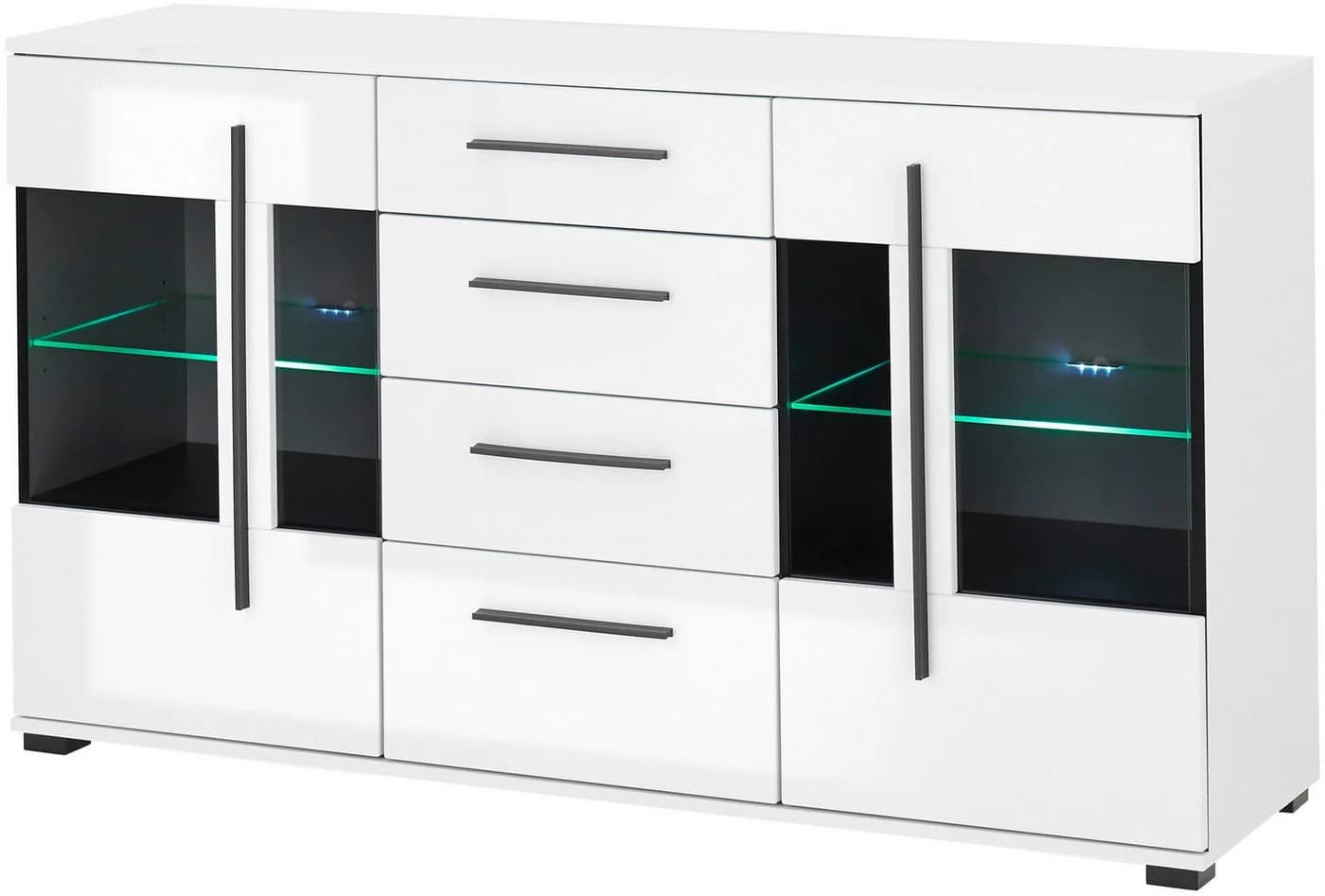 Home Affaire Sideboard Cantara Weiß Hochglanz Modern - Bild 4