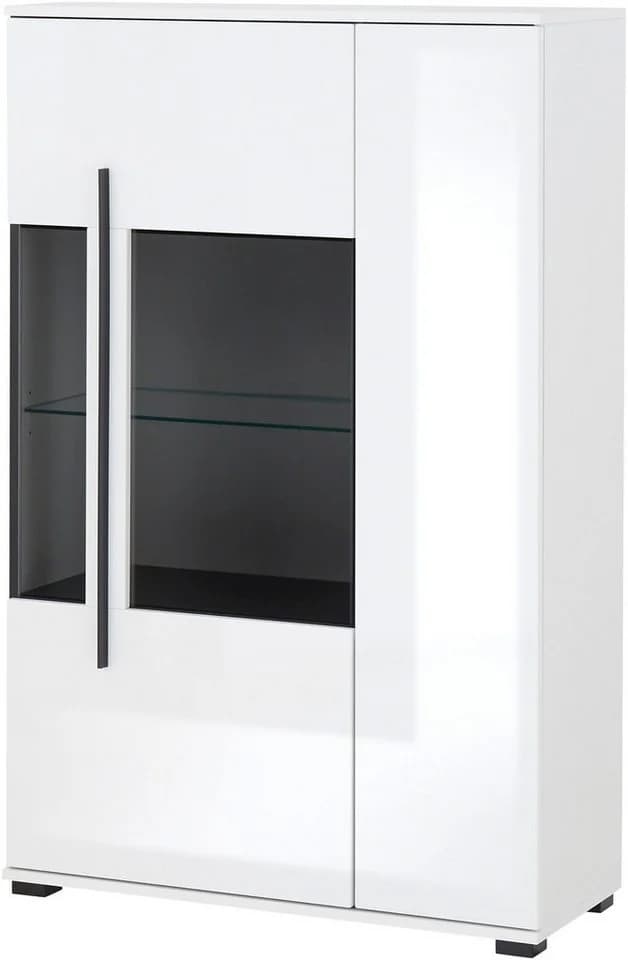 HOME AFFAIRE Cantara Vitrine Weiß Hochglanz 2 Türen - Bild 3