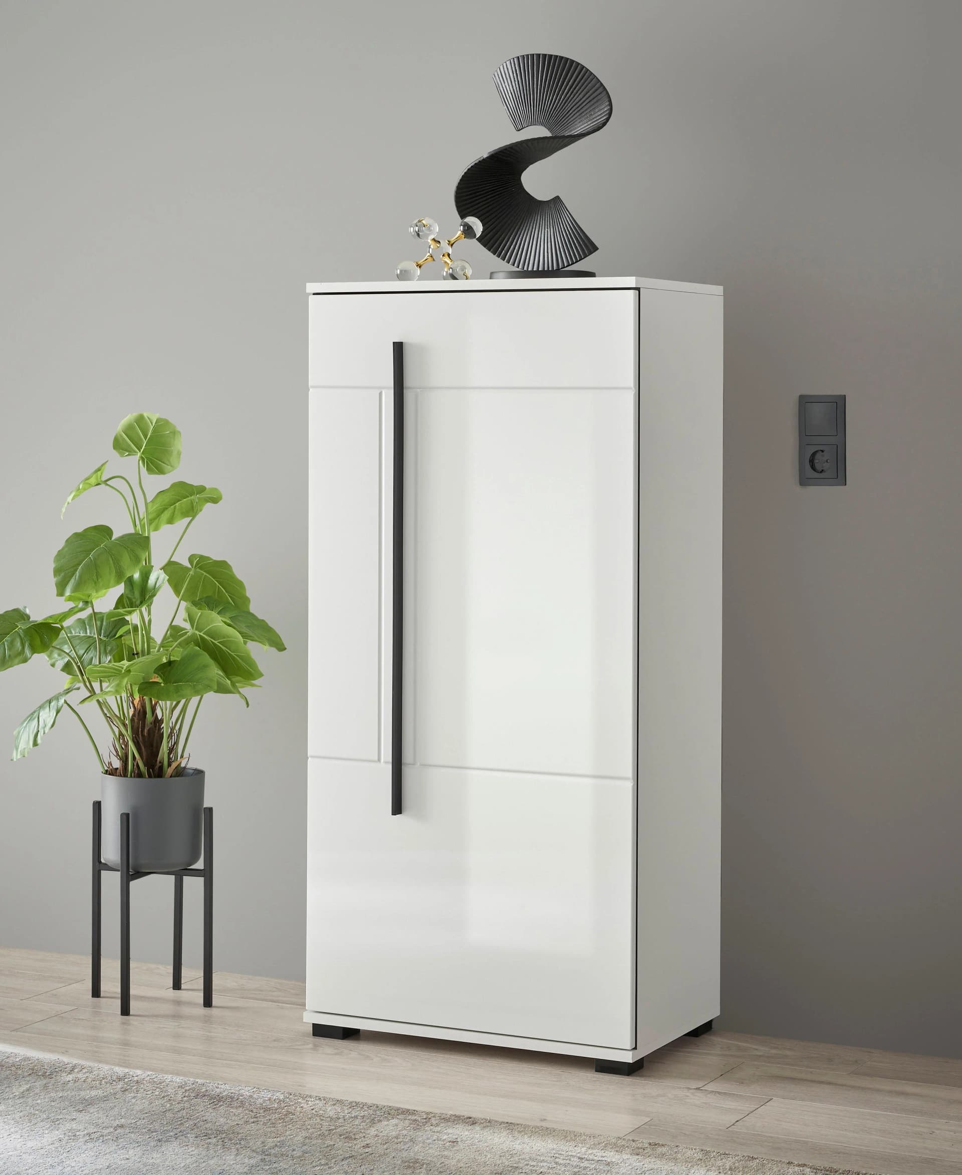 Home Affaire Kommode Cantara Weiß Hochglanz 60cm - Bild 5