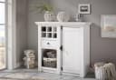 HOME AFFAIRE Highboard California Weiß Pinie Landhaus Bild 1