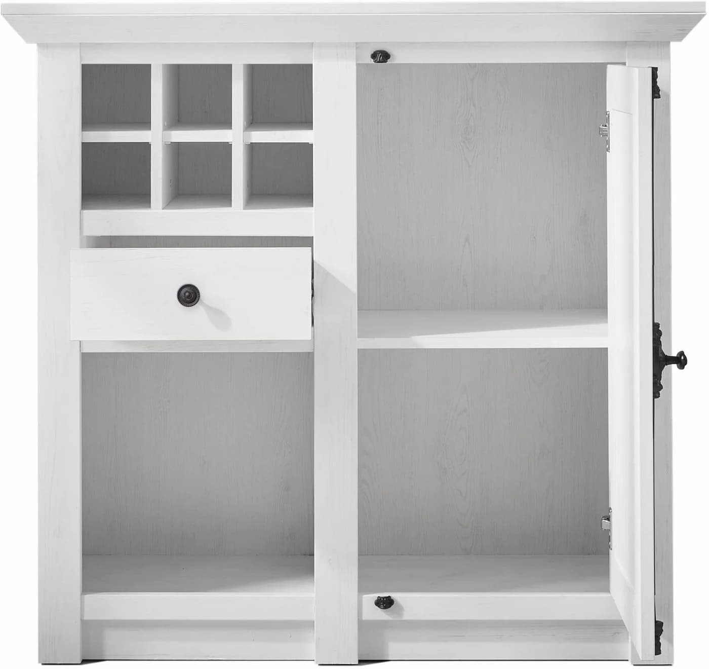 HOME AFFAIRE Highboard California Weiß Pinie Landhaus - Bild 3
