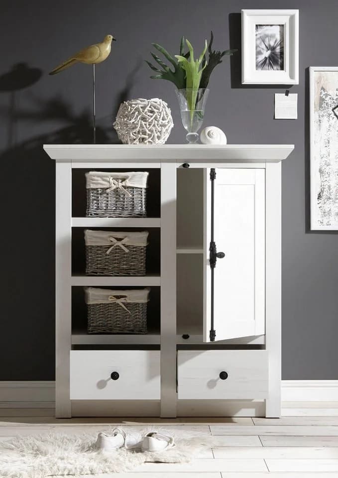 HOME AFFAIRE Kommode California Weiß Landhausstil - Bild 5