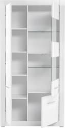 HOME AFFAIRE Vitrine BIANCO Weiß Hochglanz Matt 3 Türen Bild 4