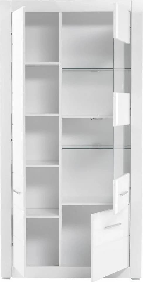 HOME AFFAIRE Vitrine BIANCO Weiß Hochglanz Matt 3 Türen - Bild 4