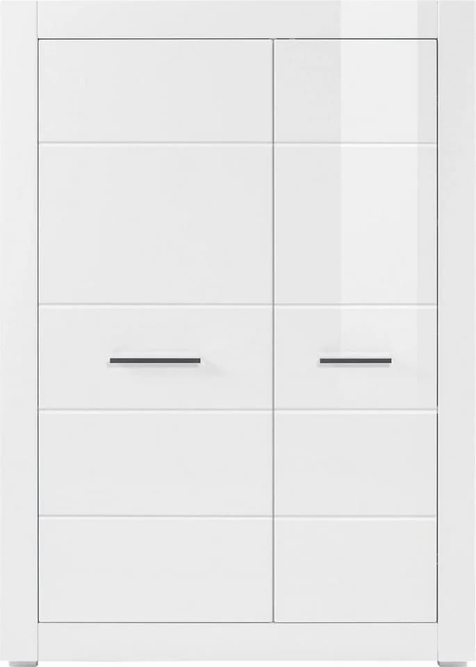 HOME AFFAIRE Mehrzweckschrank BIANCO Weiß Matt Hochglanz - Bild 2
