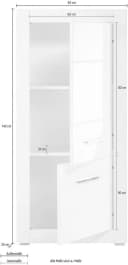 HOME AFFAIRE Mehrzweckschrank BIANCO Weiß Hochglanz Matt Bild 5