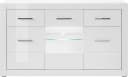Home Affaire Sideboard Bianco Weiß Matt Hochglanz 3 Türen Bild 1