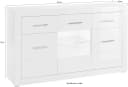 Home Affaire Sideboard Bianco Weiß Matt Hochglanz 3 Türen Bild 5