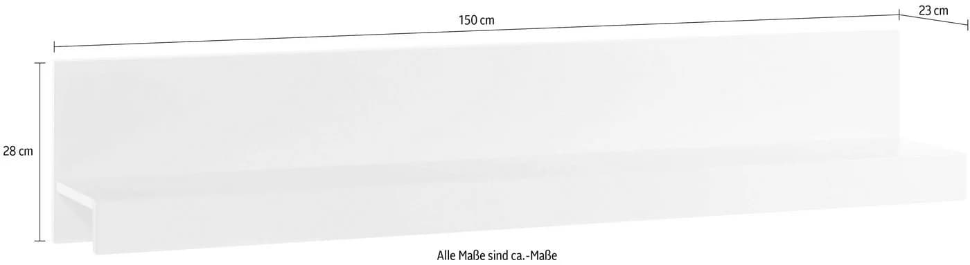 HOME AFFAIRE Wandboard BIANCO Weiß MDF Hochglanz Regal