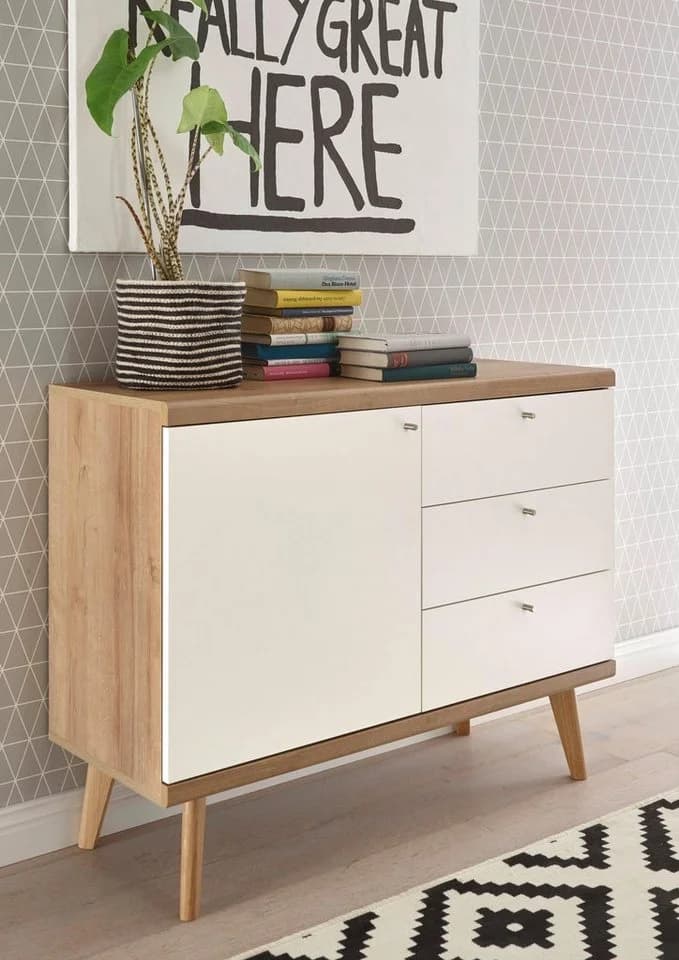Sideboard HOME AFFAIRE Merle Weiß Eiche Riviera NB - Bild 2