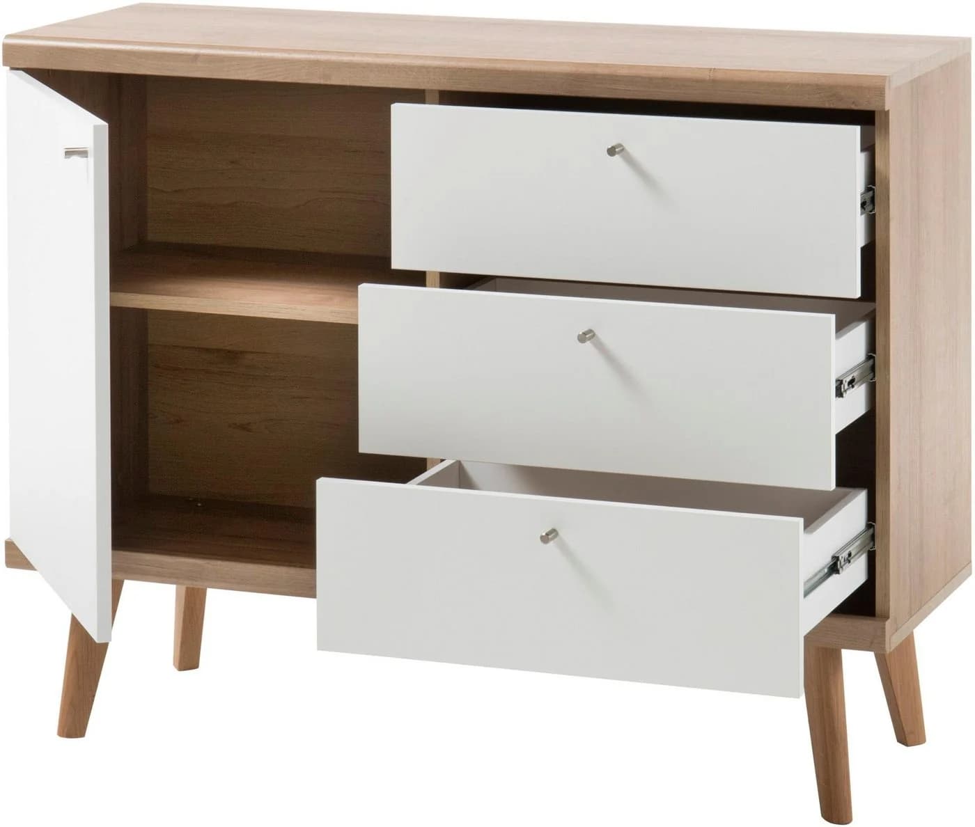 Sideboard HOME AFFAIRE Merle Weiß Eiche Riviera NB - Bild 4
