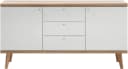 HOME AFFAIRE Sideboard Merle Weiß Eiche Riviera Skandinavisch Bild 1