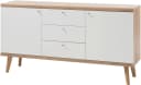 HOME AFFAIRE Sideboard Merle Weiß Eiche Riviera Skandinavisch Bild 3