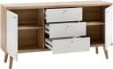 HOME AFFAIRE Sideboard Merle Weiß Eiche Riviera Skandinavisch Bild 4