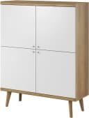 HOME AFFAIRE Highboard Merle Weiß Eiche 4 Türen FSC Bild 1