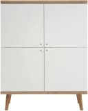 HOME AFFAIRE Highboard Merle Weiß Eiche 4 Türen FSC Bild 2