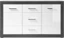 Sideboard HOME AFFAIRE Etero Grau Schwarz Weiß Hochglanz Bild 1