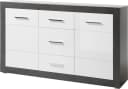 Sideboard HOME AFFAIRE Etero Grau Schwarz Weiß Hochglanz Bild 3