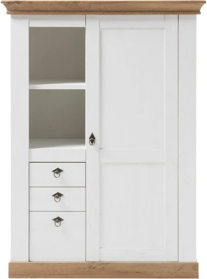 Highboard HOME AFFAIRE Cremona Weiß Pinie Eiche