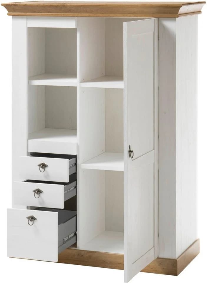 Highboard HOME AFFAIRE Cremona Weiß Pinie Eiche - Bild 4