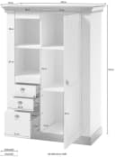 Highboard HOME AFFAIRE Cremona Weiß Pinie Eiche Bild 5