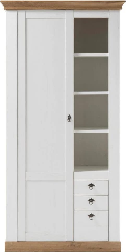 Highboard HOME AFFAIRE Cremona Weiß Eiche FSC-Zertifiziert