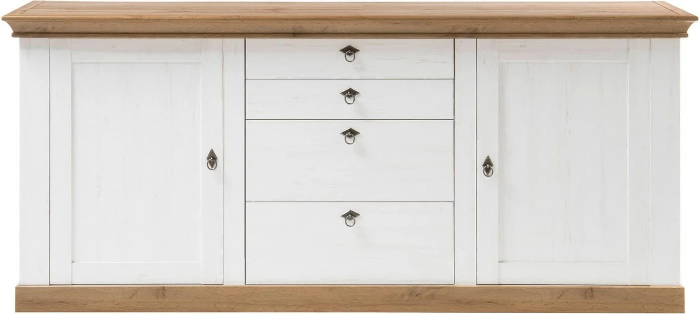 HOME AFFAIRE Sideboard Cremona Weiß Pinie Eiche - Bild 3