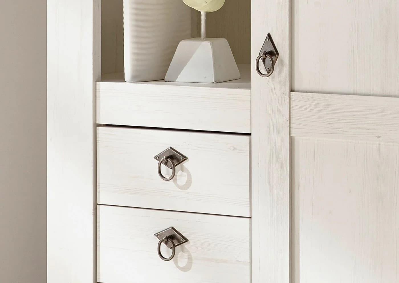 HOME AFFAIRE Sideboard Cremona Weiß Pinie Eiche - Bild 5