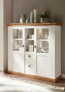 HOME AFFAIRE Highboard Cremona Weiß Eiche FSC-zertifiziert Bild 1