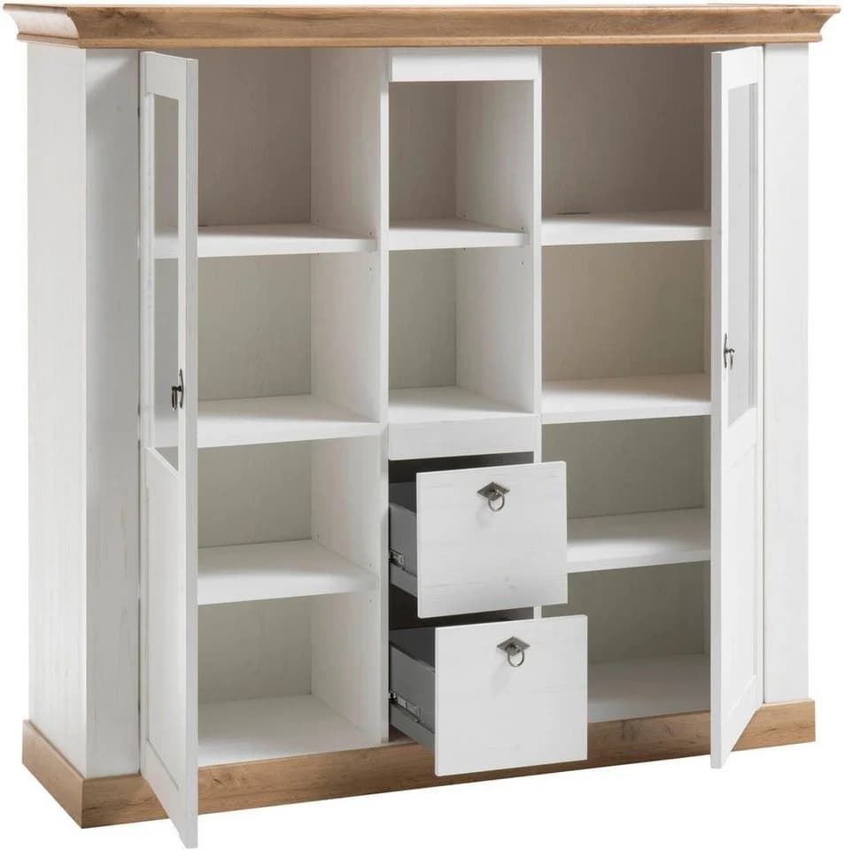 HOME AFFAIRE Highboard Cremona Weiß Eiche FSC-zertifiziert - Bild 4