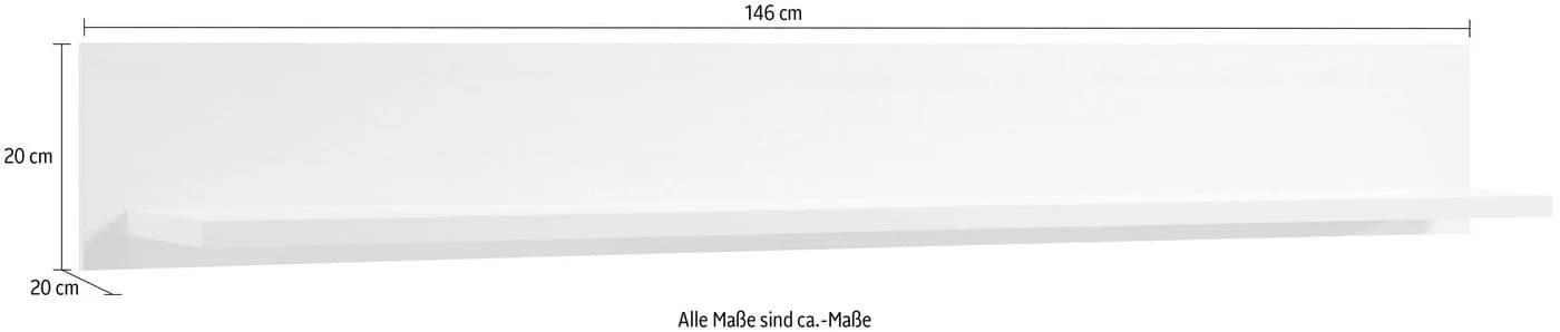 HOME AFFAIRE Wandboard Cremona Weiß Eiche Modernes Wandregal - Bild 2