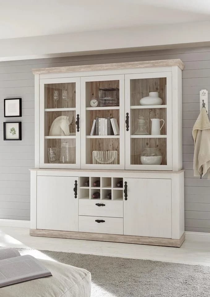 Buffet HOME AFFAIRE Florenz Weiß Landhaus-Stil