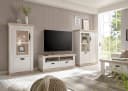 HOME AFFAIRE Wohnwand Florenz Landhausstil Pinie Weiß Komplettset Bild 1