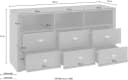Home affaire Lowboard Ascot mit 6 Schubladen und Metallgriffen Bild 5