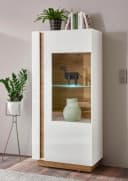 HOME AFFAIRE Clair Vitrine 22 Weiß Hochglanz Grandson Oak Bild 2