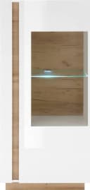 HOME AFFAIRE Clair Vitrine 22 Weiß Hochglanz Grandson Oak Bild 3