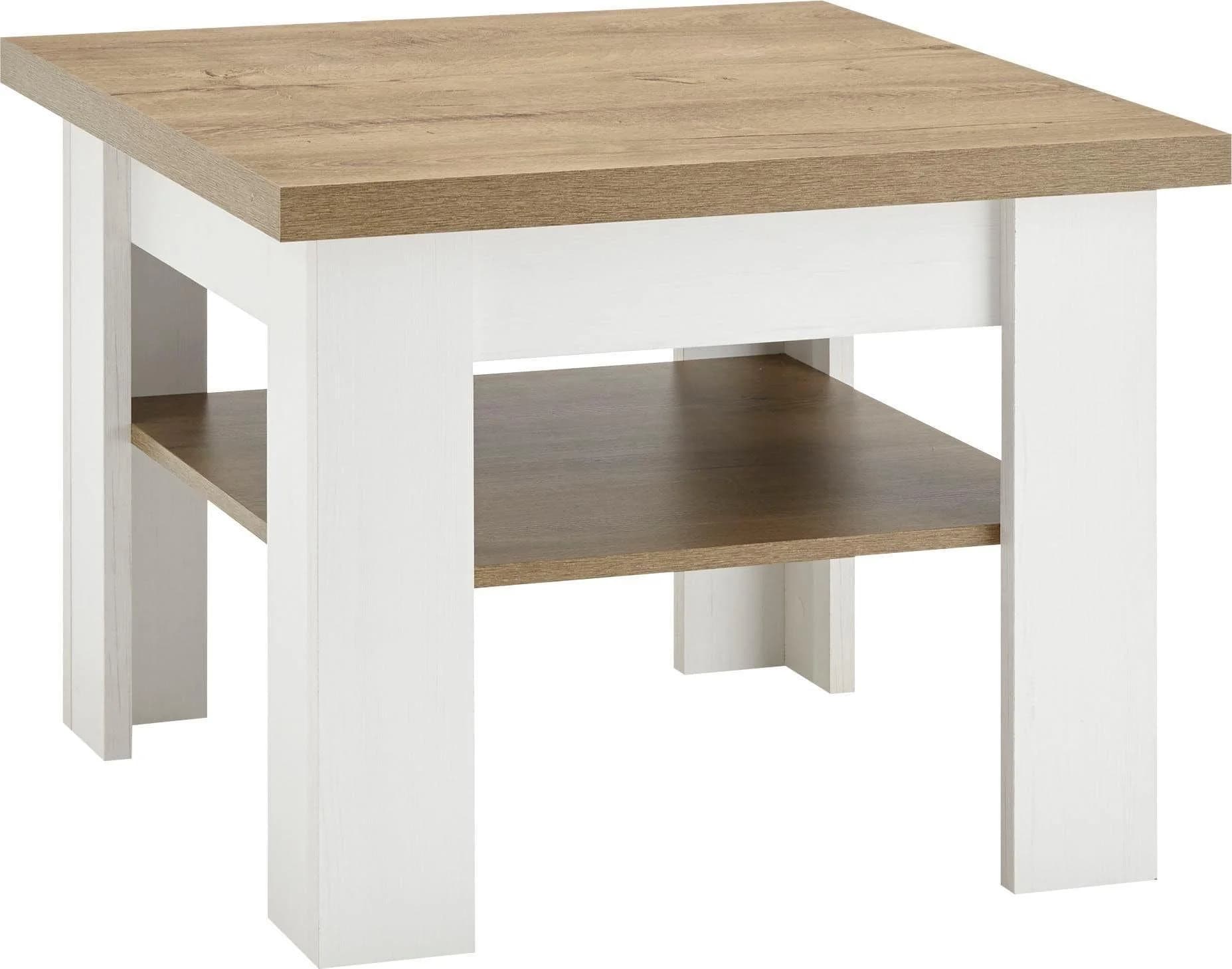 Home Affaire Couchtisch Beauvais Weiß Eichefarben Quadratisch - Bild 5