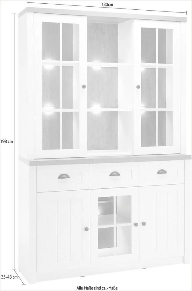 Buffet HOME AFFAIRE Beauvais Weiß Eiche Landhaus - Bild 5