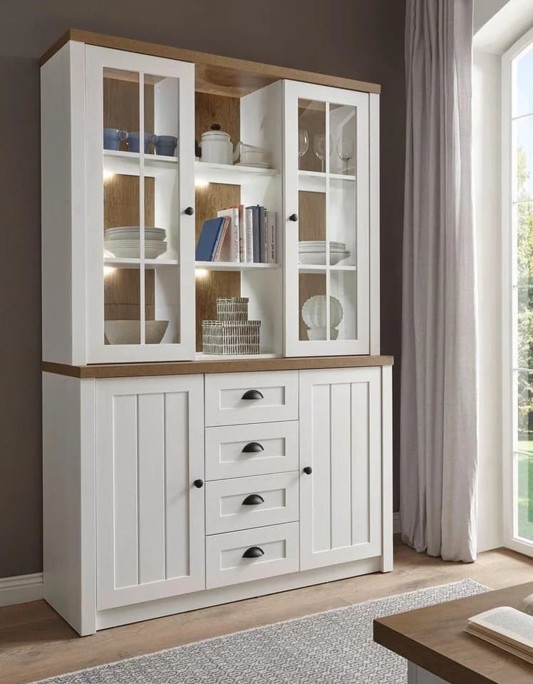 Buffet HOME AFFAIRE Beauvais Weiß Eiche Holzwerkstoff - Bild 4