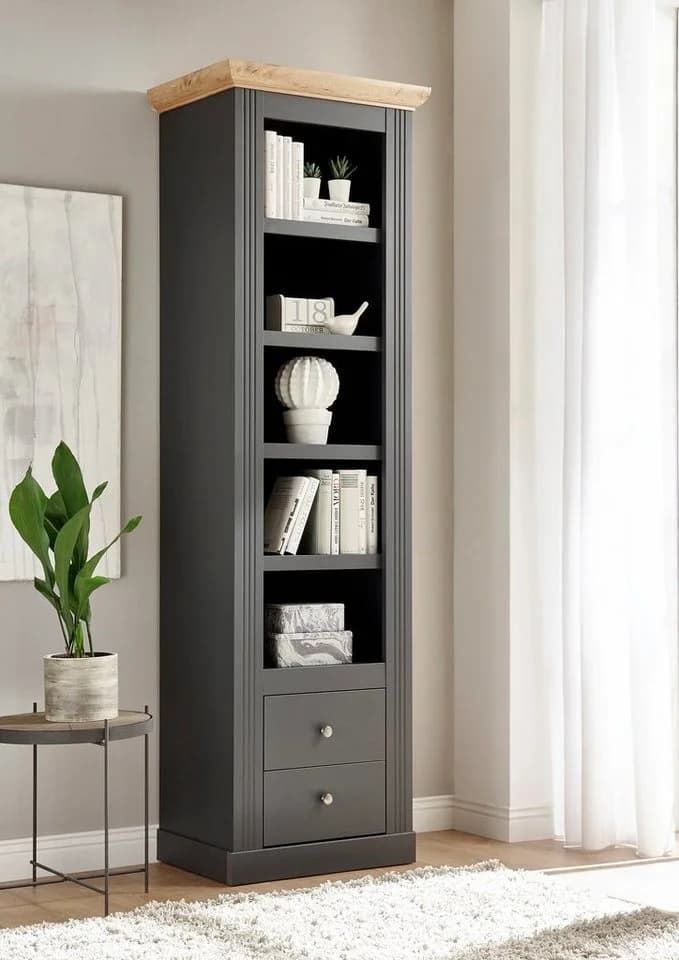 Regal OTTO HOME Westminster S Dunkelgrau Wotan Eiche Landhausstil