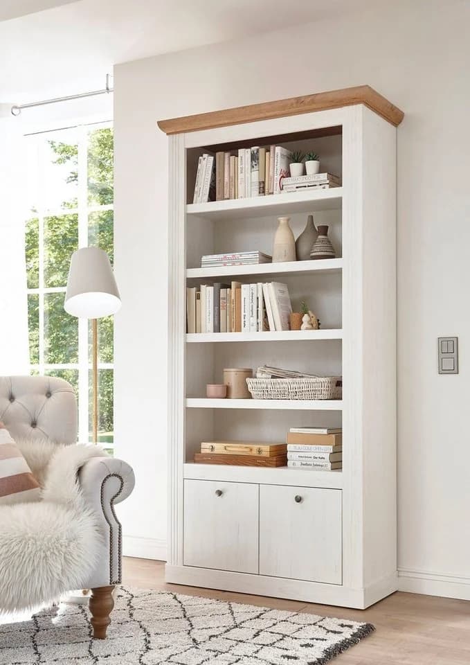 OTTO HOME Westminster Regal Landhausstil Weiß Eiche FSC