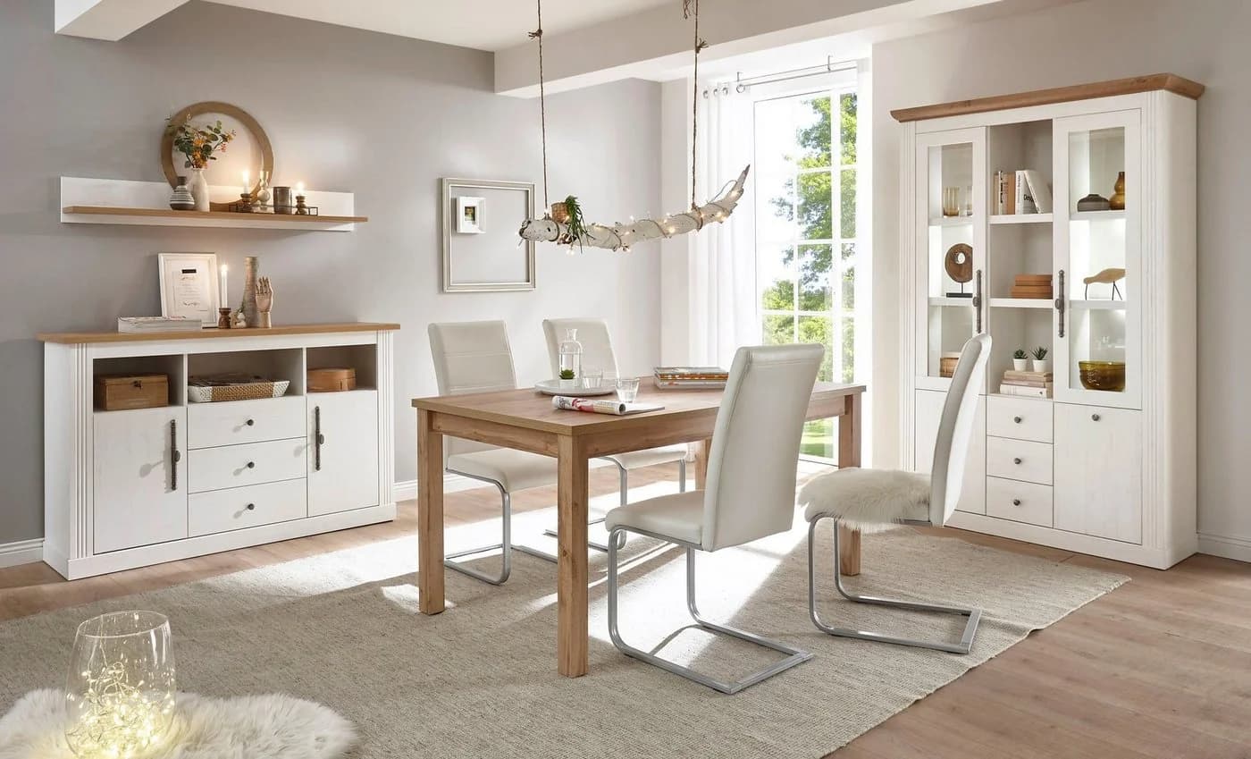 OTTO HOME Westminster Buffet Landhausstil Weiß Metallgriffe