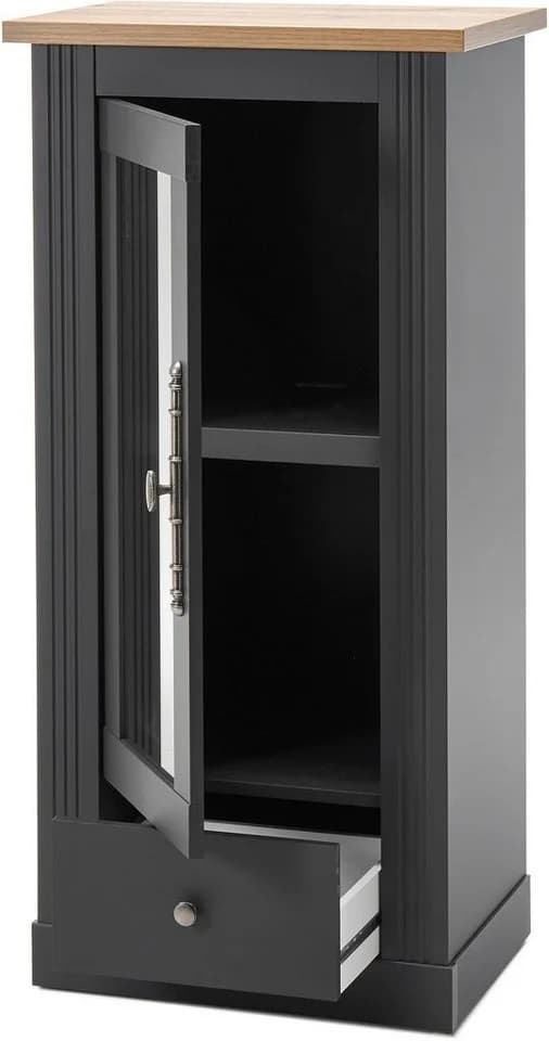 OTTO HOME Westminster S Wohnwand Set Dunkelgrau Landhausstil - Bild 4