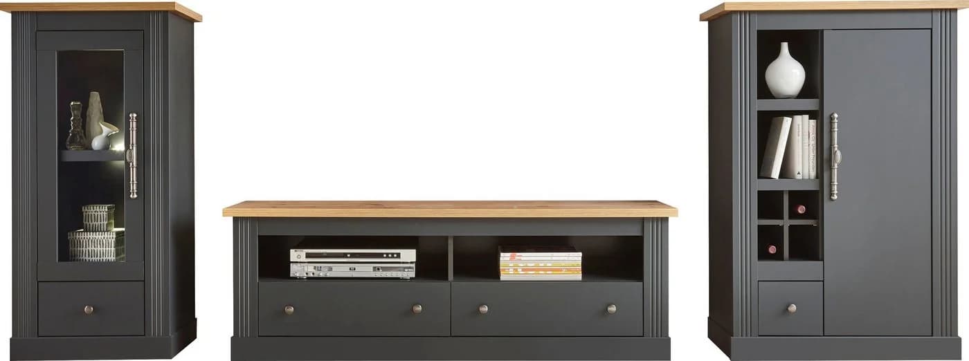 OTTO HOME Westminster Wohnwand Set Grau Landhausstil - Bild 3