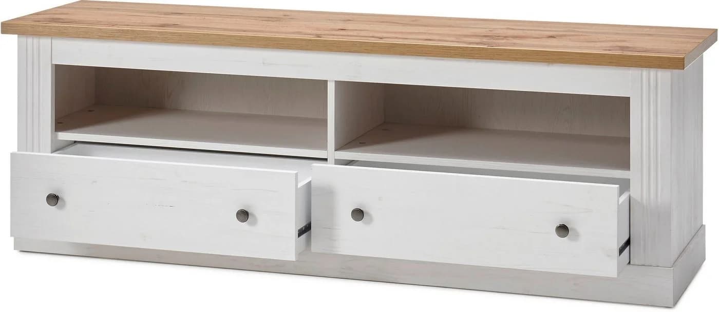 OTTO HOME Westminster Wohnwand Set Weiß Braun Landhausstil - Bild 4