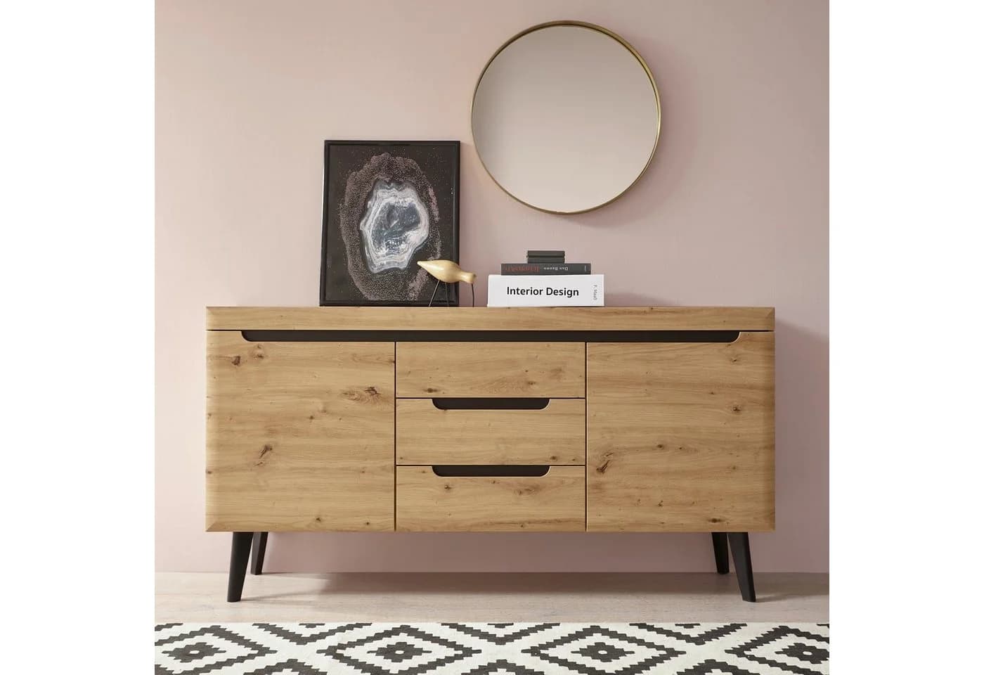 HOME AFFAIRE Sideboard Torge Braun Eiche Artisan Dekor - Bild 2