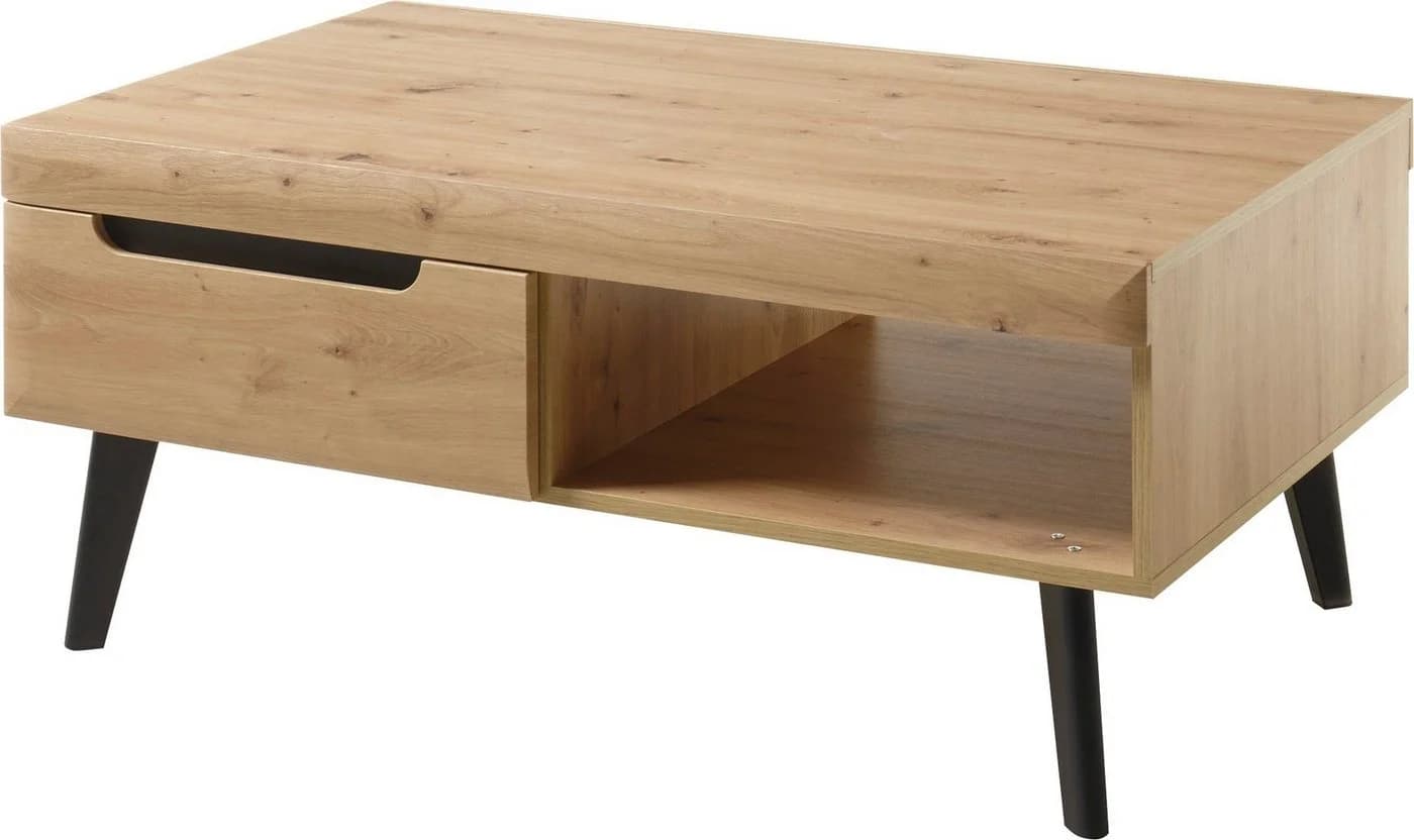 Couchtisch HOME AFFAIRE Torge Eiche Artisan Dekor Schwarz - Bild 3