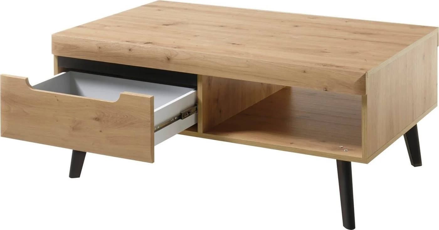 Couchtisch HOME AFFAIRE Torge Eiche Artisan Dekor Schwarz - Bild 4