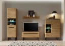 HOME AFFAIRE Wohnwand Torge Eiche Schwarz Skandinavisch Bild 2